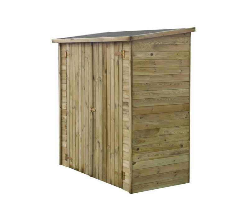 Abri Jardin Bois Adossable Lipki - 1.79 X 0.90 X 1.78/1.87 M