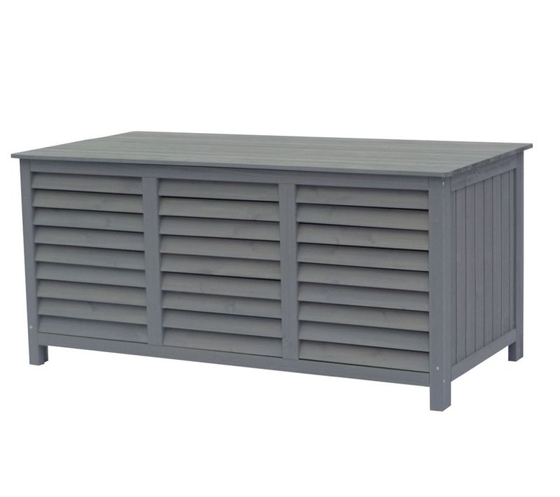 Coffre De Jardin En Bois "macao" - 130 X 64 X 60 Cm - Anthracite