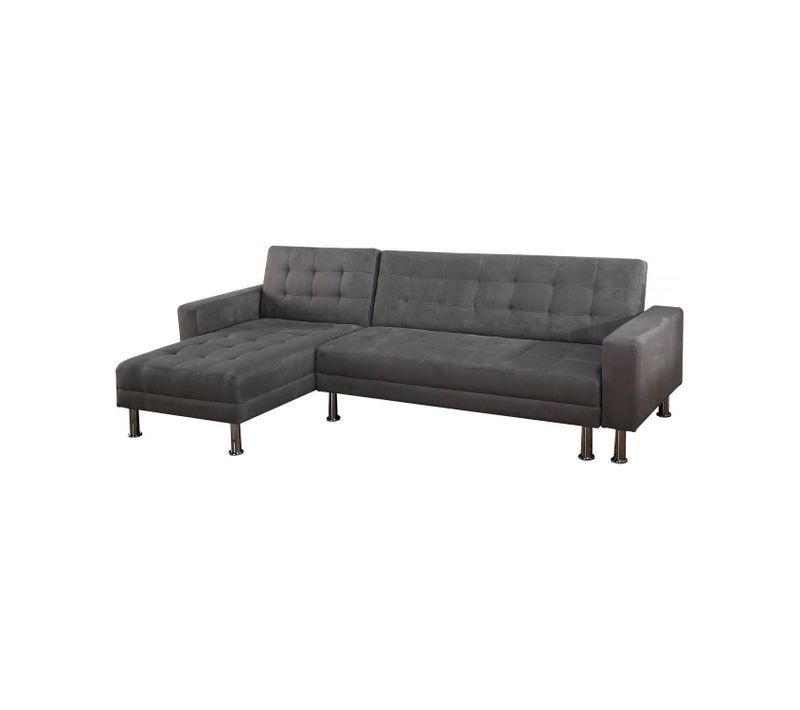 Canapé D'angle Convertible Et Réversible "theo"- 4 Places - Gris