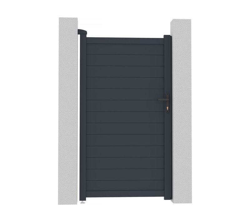 Portillon Aluminium "marc" - 101.2 X 180.9 Cm - Gris