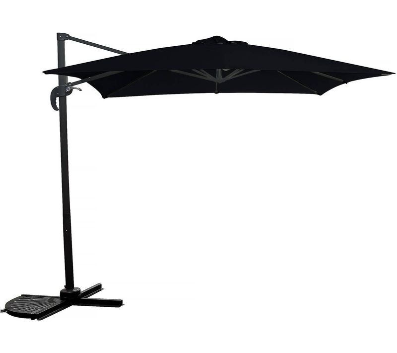 Parasol Jardin Déporté - 2.5 X 2.5 M - Noir