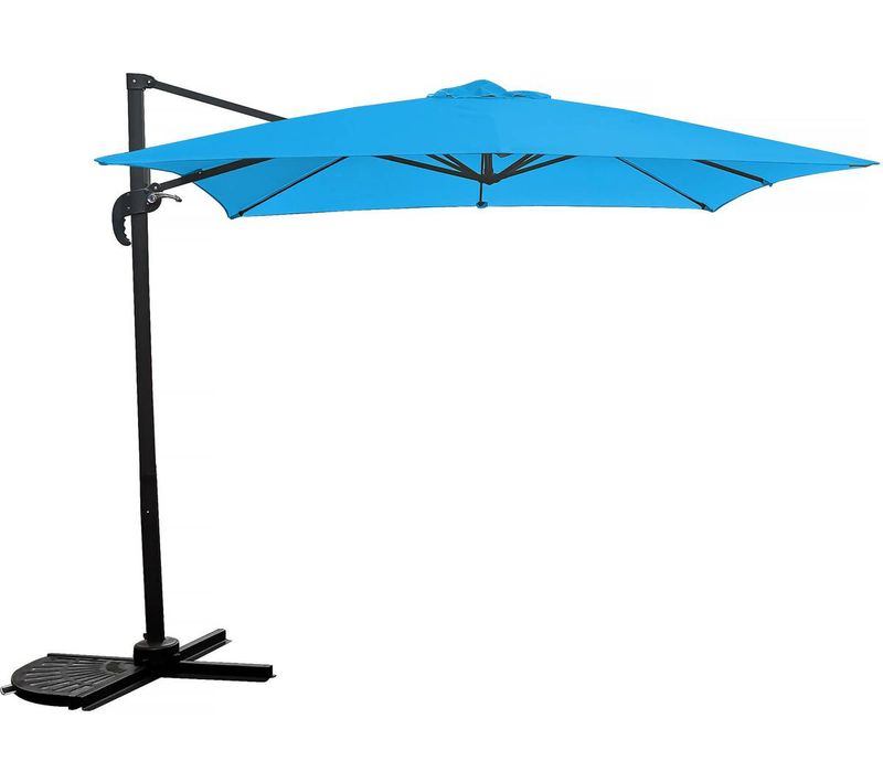 Parasol Jardin Déporté "soleil" - 2.5 X 2.5 M - Bleu