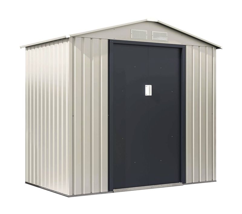 Abri De Jardin Métal "nebraska" - 4.07 M² - Beige/gris Anthracite