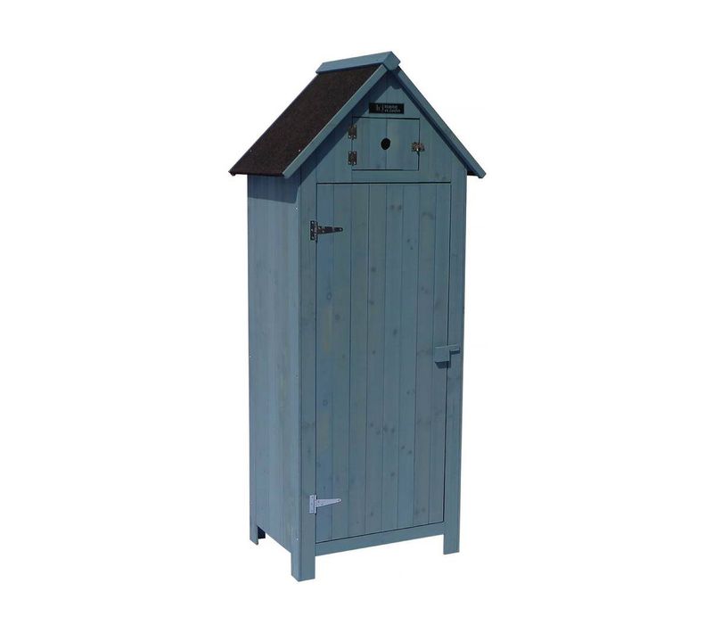 Armoire De Jardin "cabanon" - 77 X 54.5 X 179 Cm - Bleu Ciel