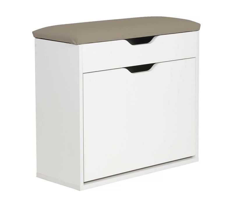 Meuble à Chaussures "wade" - 60 X 23.8 X 68 Cm - Blanc