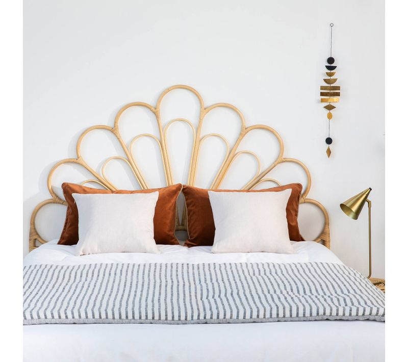 Tête De Lit Design En Rotin 148cm - Naturel