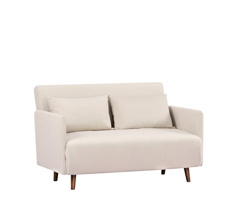 Canapé Convertible 2 Places En Velours Côtelé L120cm