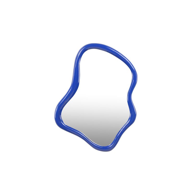 Tarente - Miroir De Forme Organique 54x40cm - Bleu électrique