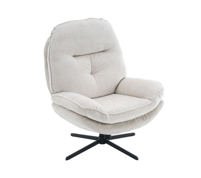 Fauteuil Pivotant Pieds Étoiles En Velours