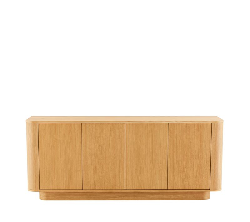 Navan - Buffet 4 Portes En Bois L180cm - Bois Clair
