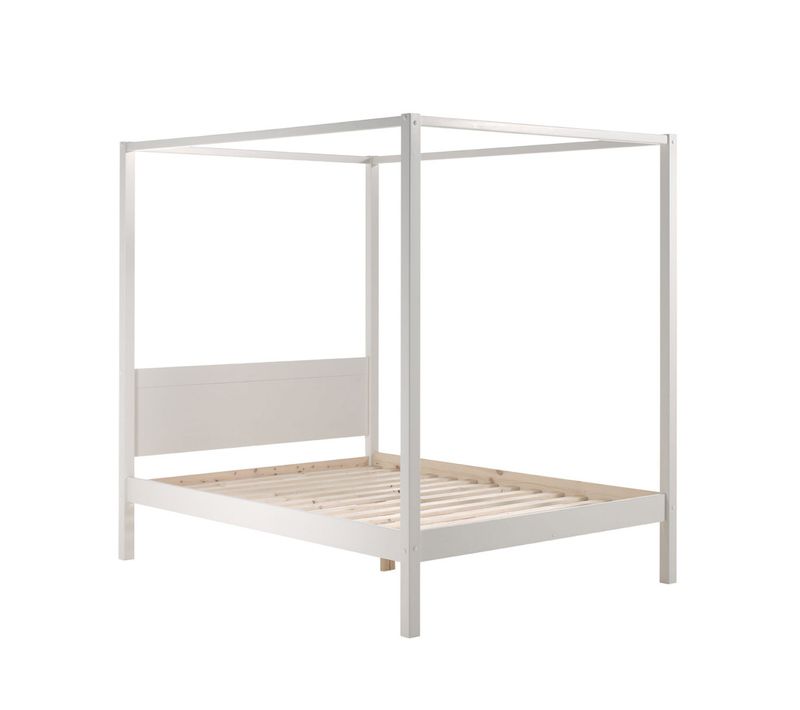 Lit à Baldaquin En Bois 140x200cm