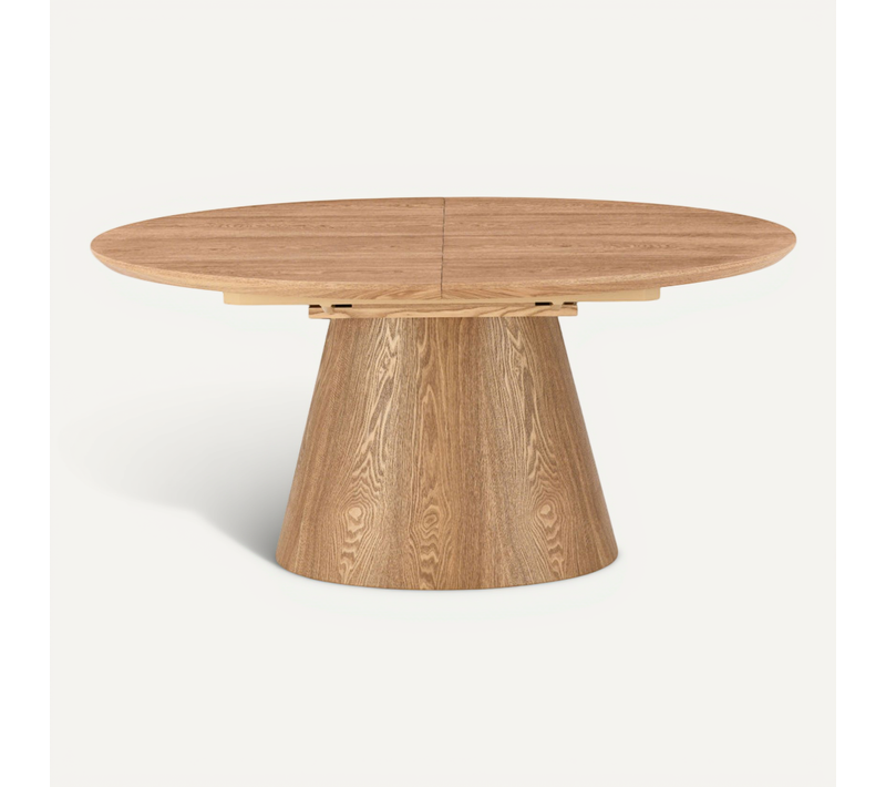 Cami - Table à Manger Extensible 6 à 8 Personnes Ovale En Bois - Bois Clair