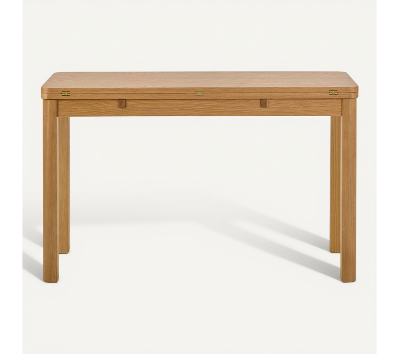 Fika - Table à Manger Extensible 2 à 4 Personnes En Bois 120x45-90cm - Bois Clair