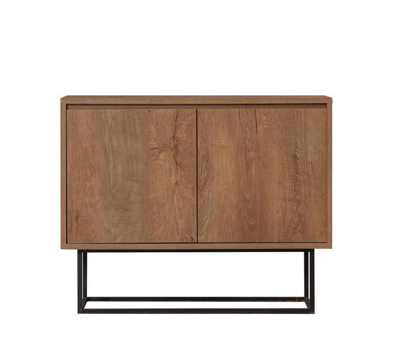 Buffet 2 Portes En Panneaux De Particules Et Métal L90cm