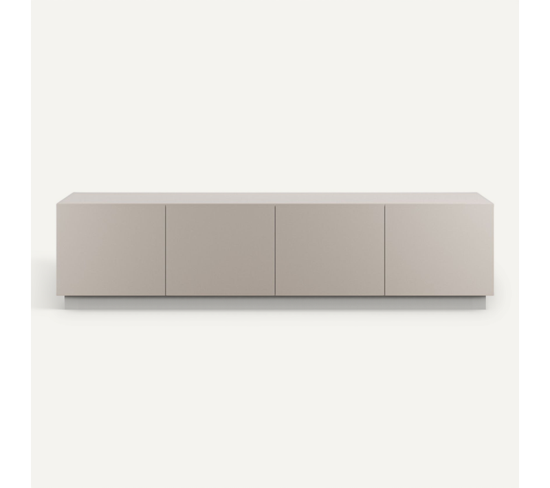 Meuble TV Suspendu 4 Portes En Bois L180cm - Beige