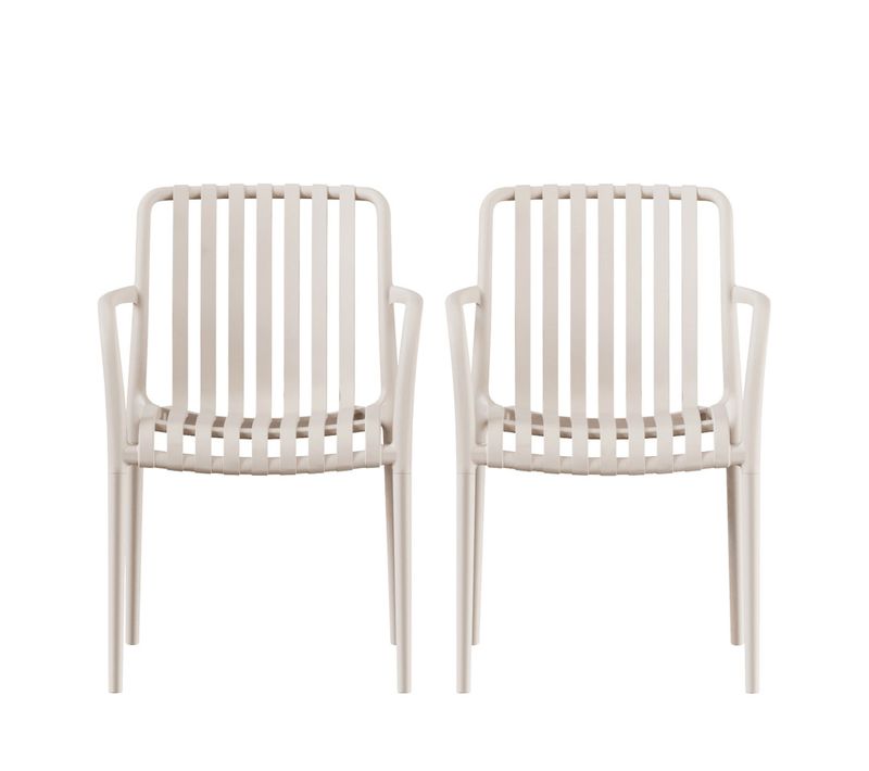 Lot De 2 Fauteuils De Jardin En Résine