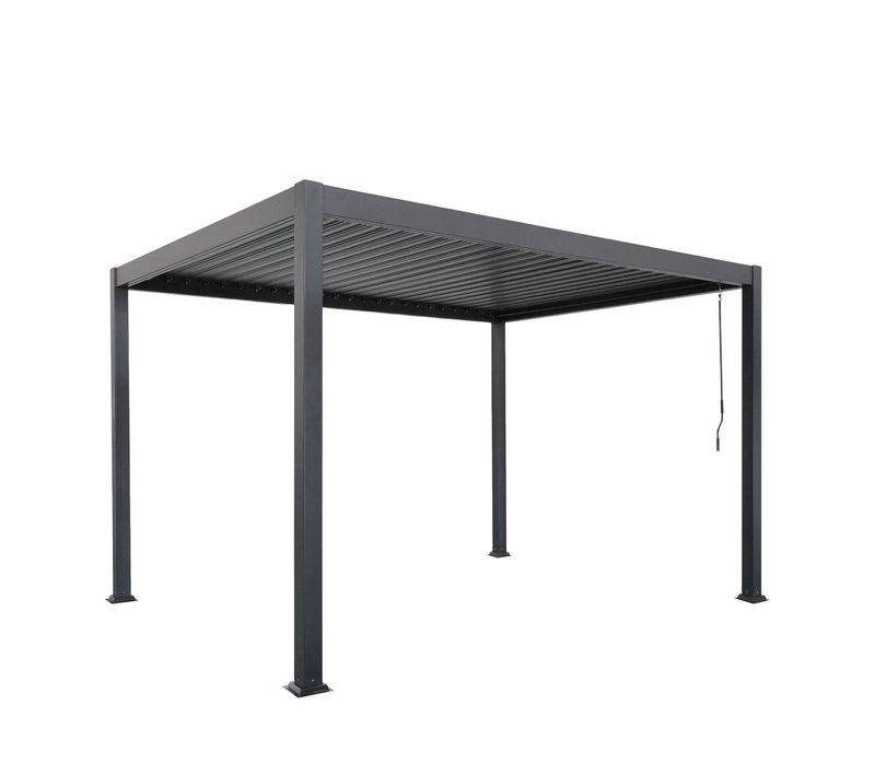 Pergola Bioclimatique En Aluminium 4x3m - Gris Anthracite
