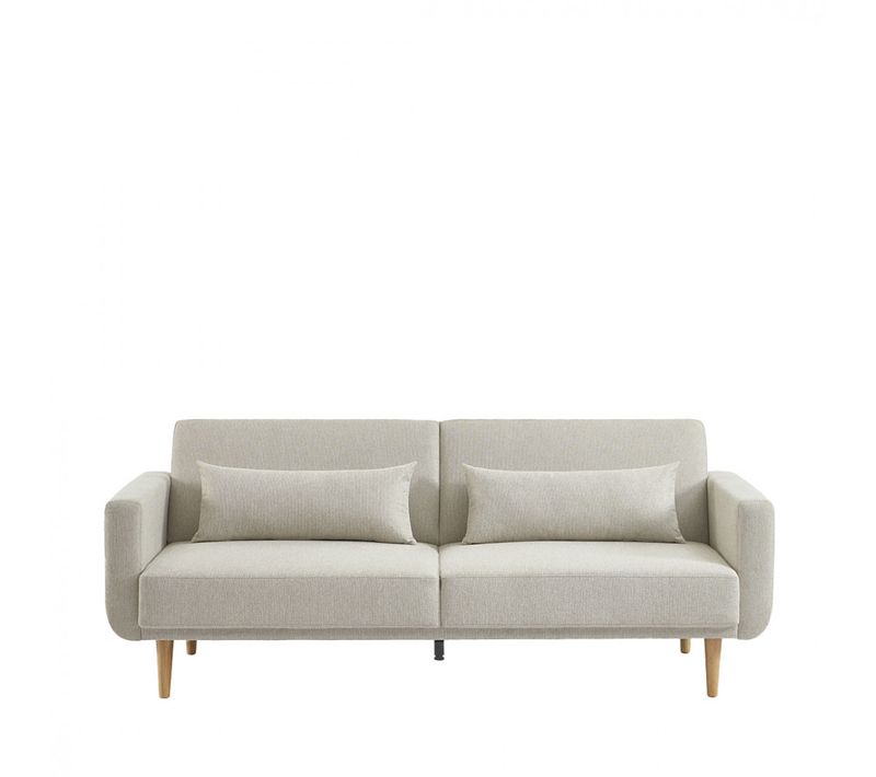 Emma - Canapé Convertible 3 Places En Tissu - Beige