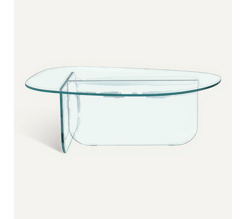 Table Basse Organique En Verre L100cm - Transparent