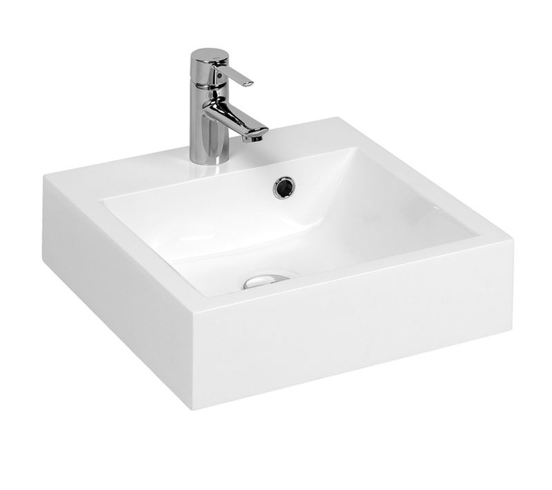 Vasque Carrée à Poser Resicub 40 Cm - Blanc