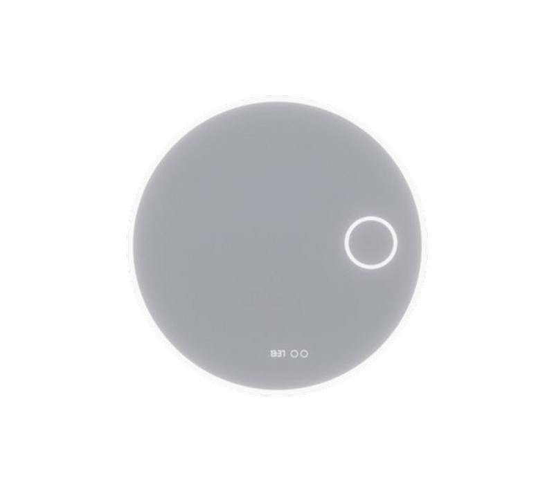 Miroir Lumineux Rond Rondinara D. 80cm - Antibuée, Horloge Et Loupe