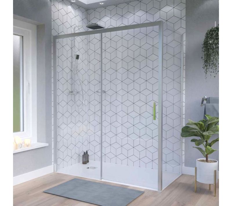 Porte De Douche D'angle Avec Paroi Coulissante Nerina Access - 160x90 Cm