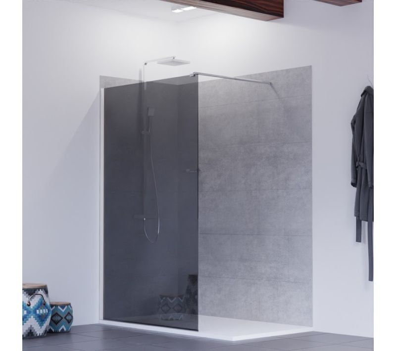 Paroi De Douche Miroir Effet Fumé 100 Cm Psyche - Verre 8 Mm Securit