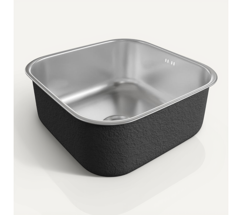 Evier En Inox 1 Bac Sans égouttoir Evinox 44 X 44 Cm