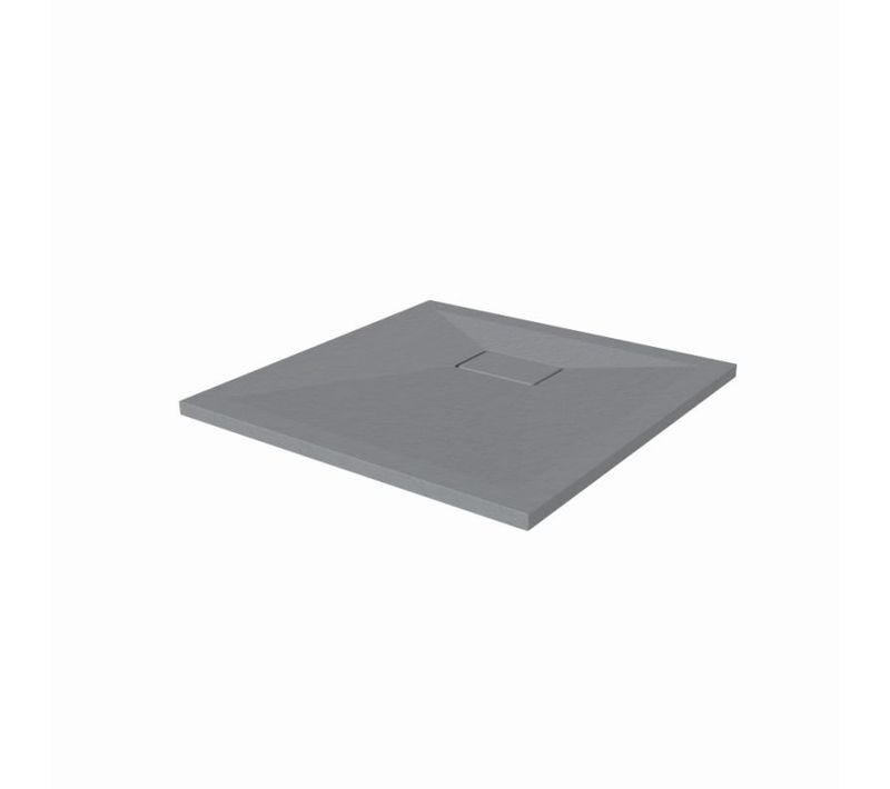 Receveur De Douche 80x80 Cm Extra Plat - Saphir- Gris Ciment