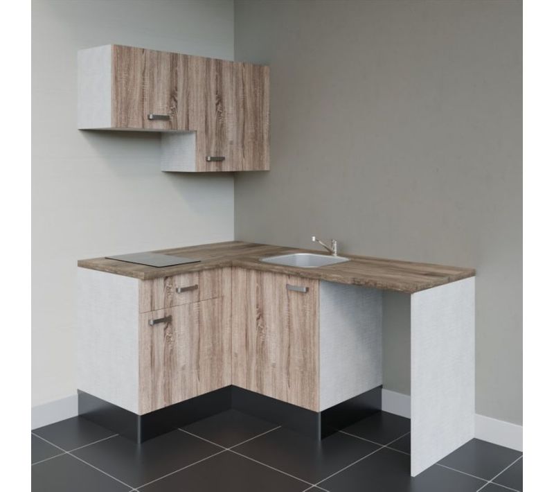 Kitchenette Ka02 - Bois - Plan Stratifié Bois - Crédences : Non - Evier