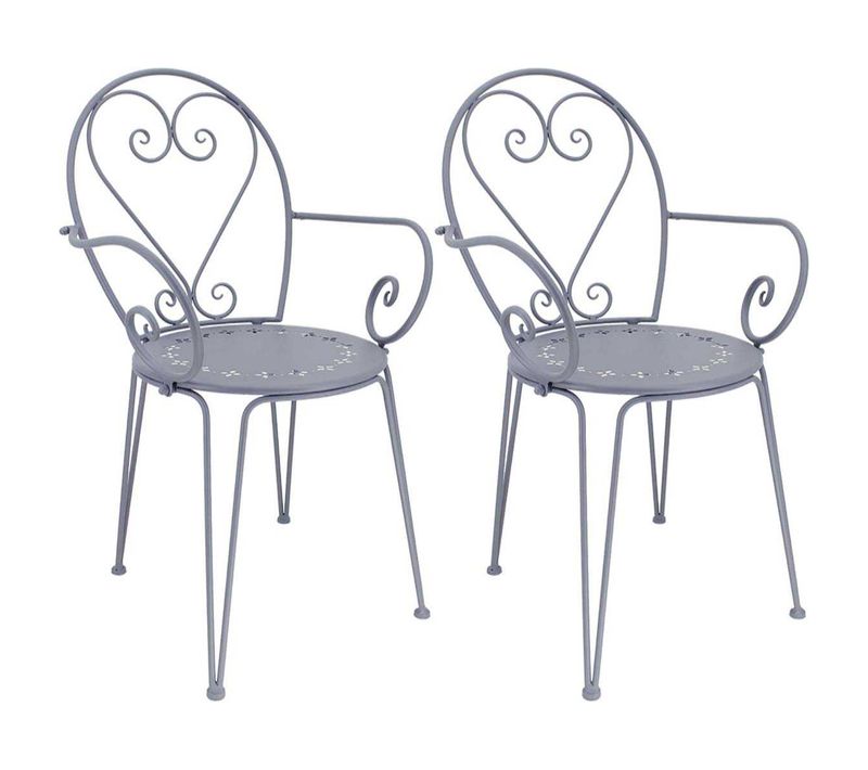 Fauteuil En Fer Belle Époque (lot De 2)