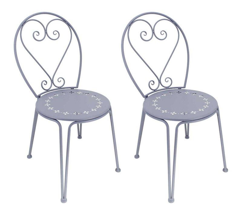 Chaise Détente En Fer Belle Époque Lot De 2