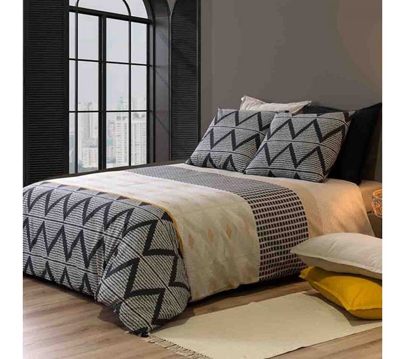 Housse De Couette Cervin 140x200 100% Coton - 57 Fils -1 Place