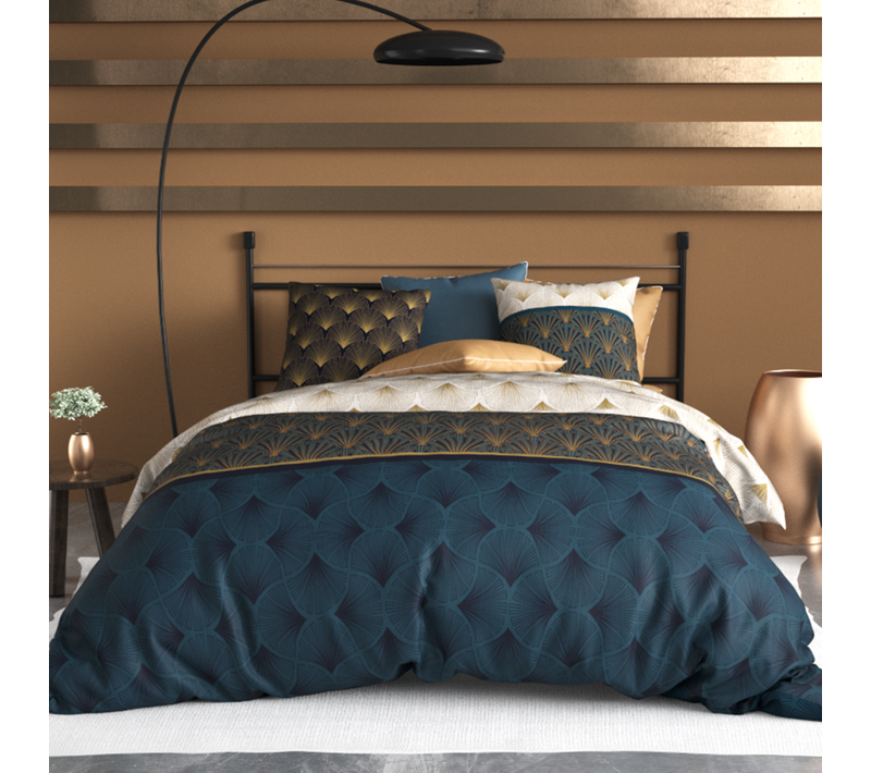 Housse De Couette Opale Avec Taies 100% Coton 57 Fils/cm² Différentes Dimensions
