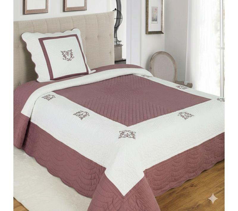 Couvre-lit Boutis Peaceland 180x240 + Taie(s) Assortie(s)
