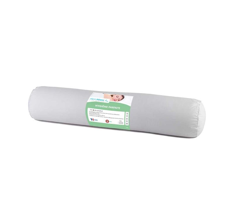 Traversin 180 Cm - Anti-acariens Et Anti-bactériens - Confort Moelleux - Enveloppe 100% Coton -