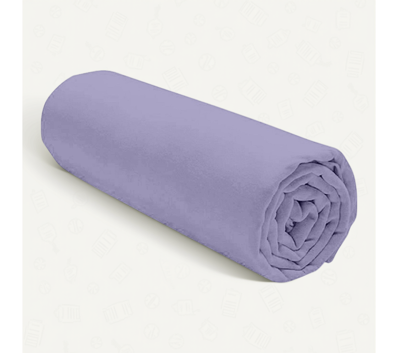 Drap Housse Parme 120x190 Cm - 100% Coton 57 Fils - Fabrication Française - Bonnet 30 Cm