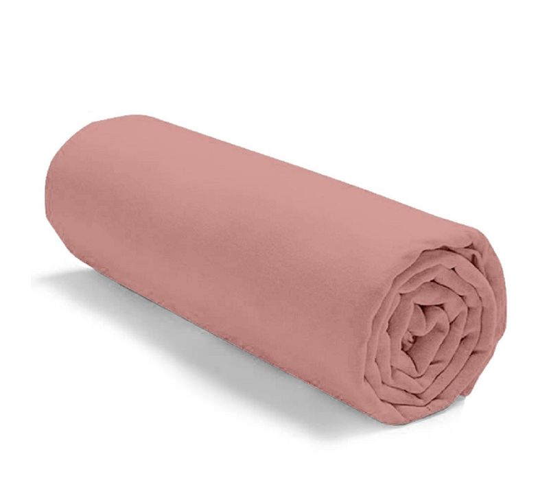Drap Housse Uni 90x190 100 % Coton 57 Fils - Fabrication Française - Bonnet 30 Cm