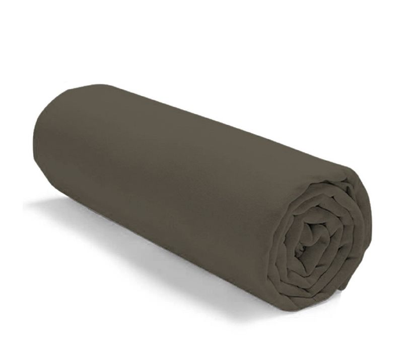 Drap Housse Canelle 160x200 Cm - 100% Coton 57 Fils - Fabrication Française - Bonnet 30 Cm