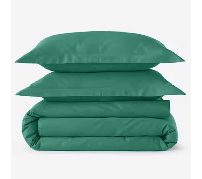 Housse De Couette Céladon 240x280 Cm 100 % Percale 80 Fils/cm² + 2 Taies 50x70 Cm