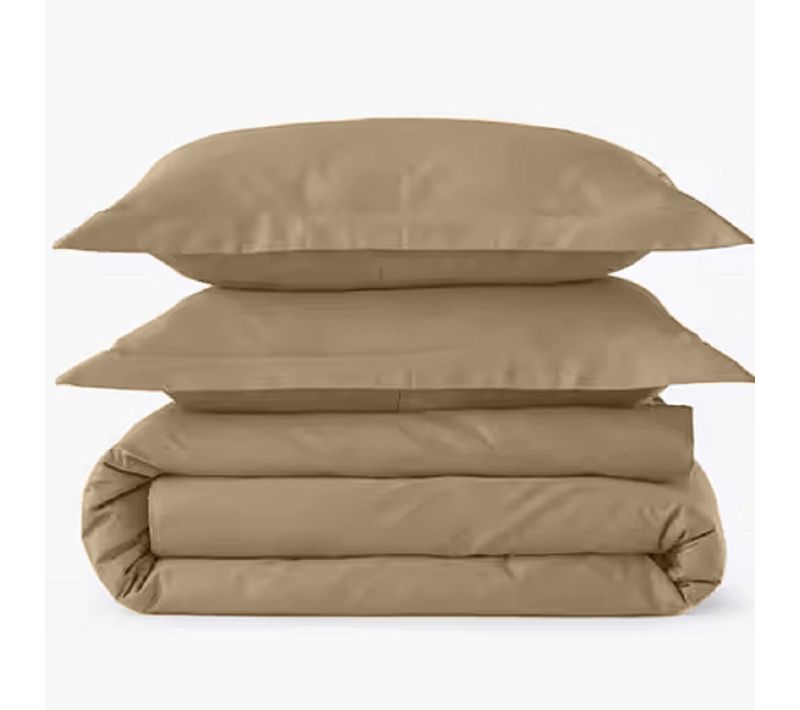 Housse De Couette Mastic 240x280 Cm 100 % Percale 80 Fils/cm² + 2 Taies 50x70 Cm
