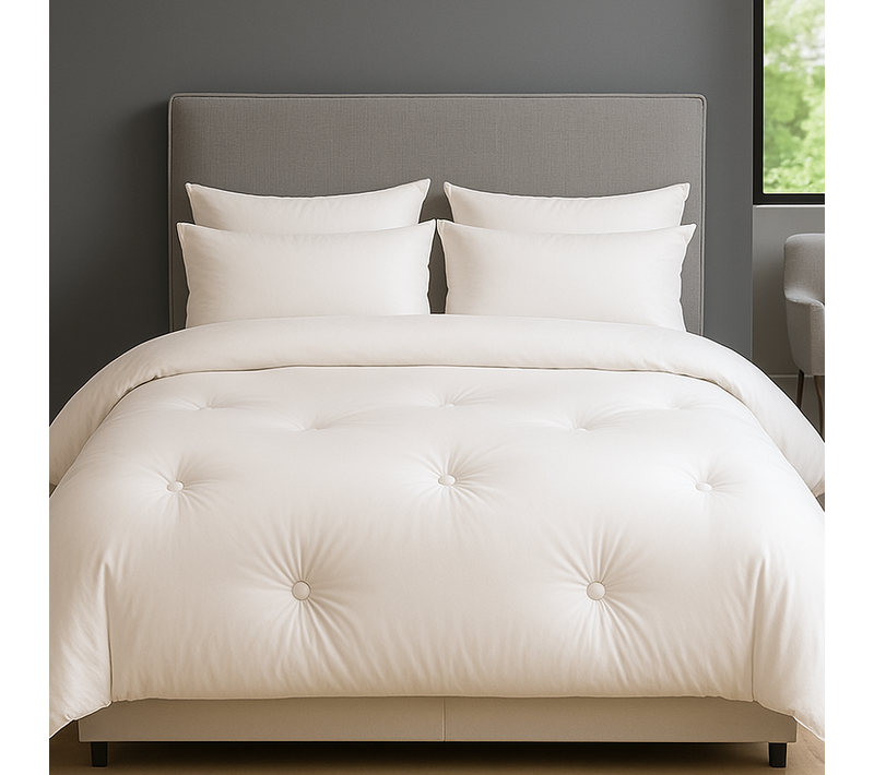 Couette Chaude 500 G/m² 240x280 Cm Pour Lit King Size - Garnissage Fibre Creuse, Enveloppe Percale -