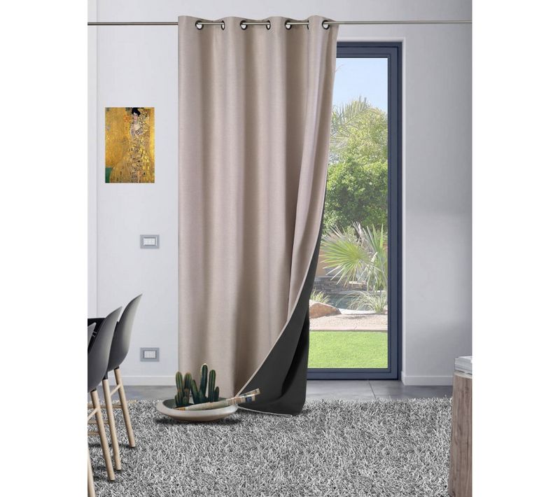 Rideau Galena Thermique Occultant 140x180 Cm Naturel