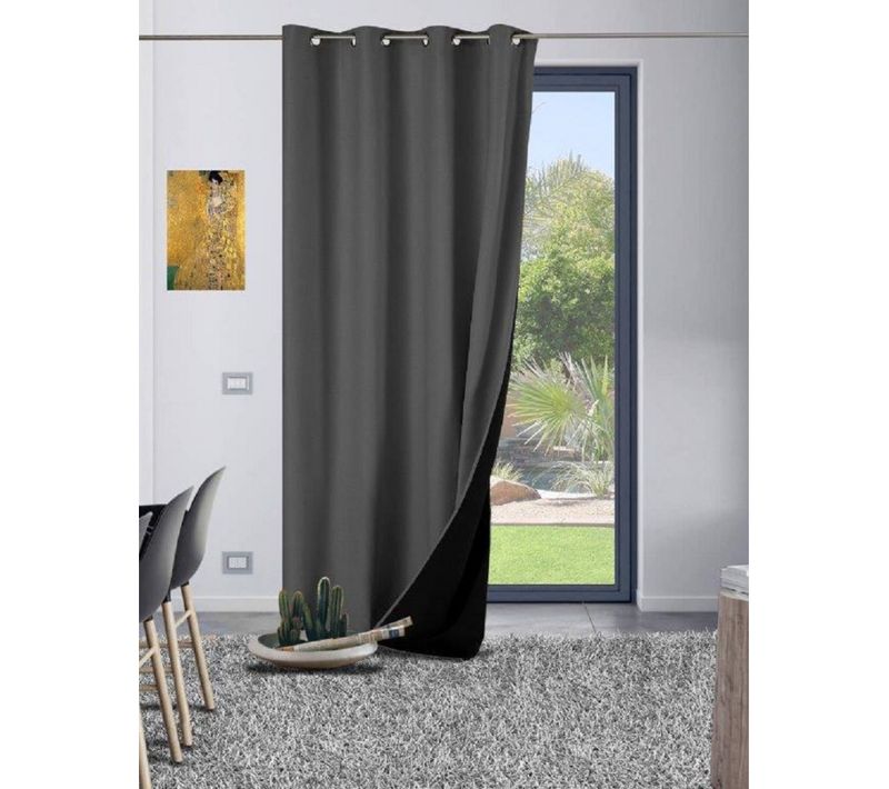 Rideau Galena Thermique Occultant 140x300 Cm Anthracite