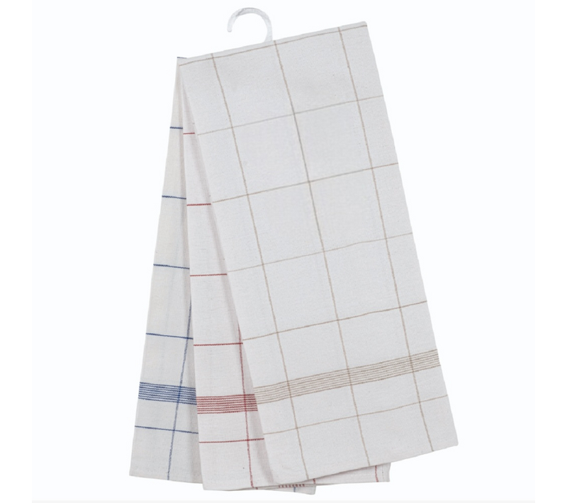 Lot De 3 Torchons Professionnels, Modèle Classique Coton-lin 70x70 Cm - Qualité Supérieure, Tissage