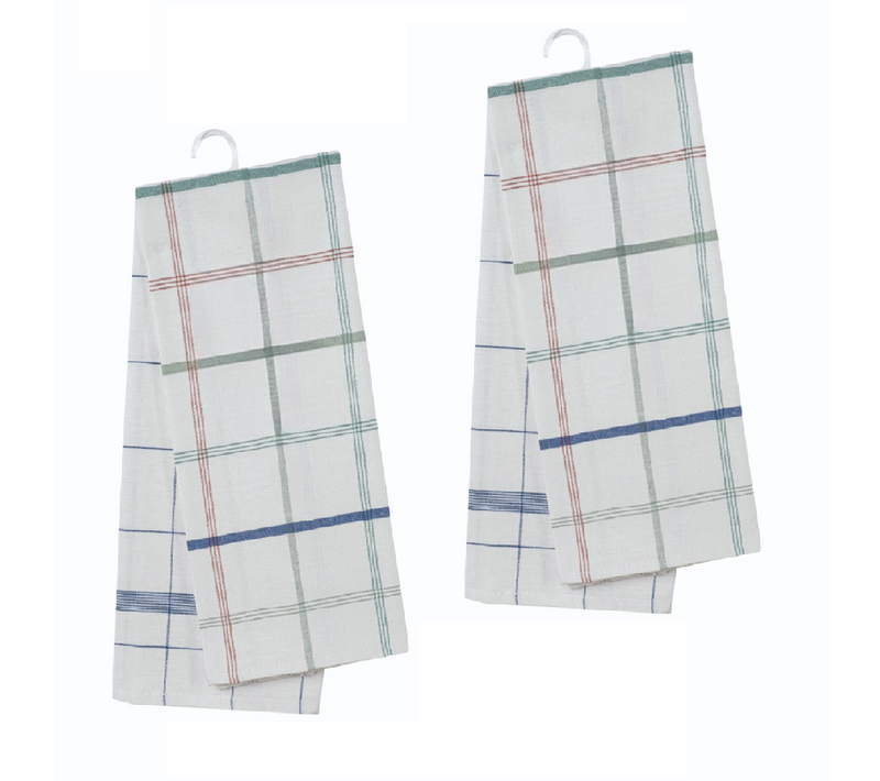 Lot De 4 Torchons Professionnels Cali 70x70 Cm En Coton Et Lin - Usage Quotidien Bars Et Hôtellerie,