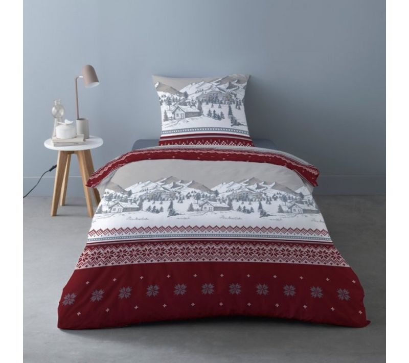 Housse De Couette Navacerrada En Flanelle 140x200 Cm + Taie - 100 % Coton D'hiver - Inspiration