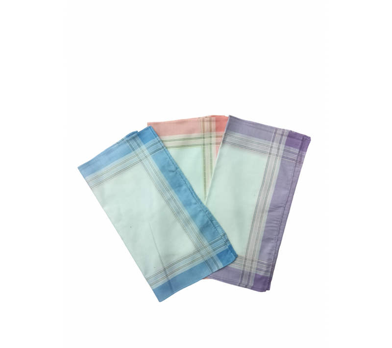 Lot De 6 Mouchoirs Femmes Fond Blanc Pur Coton