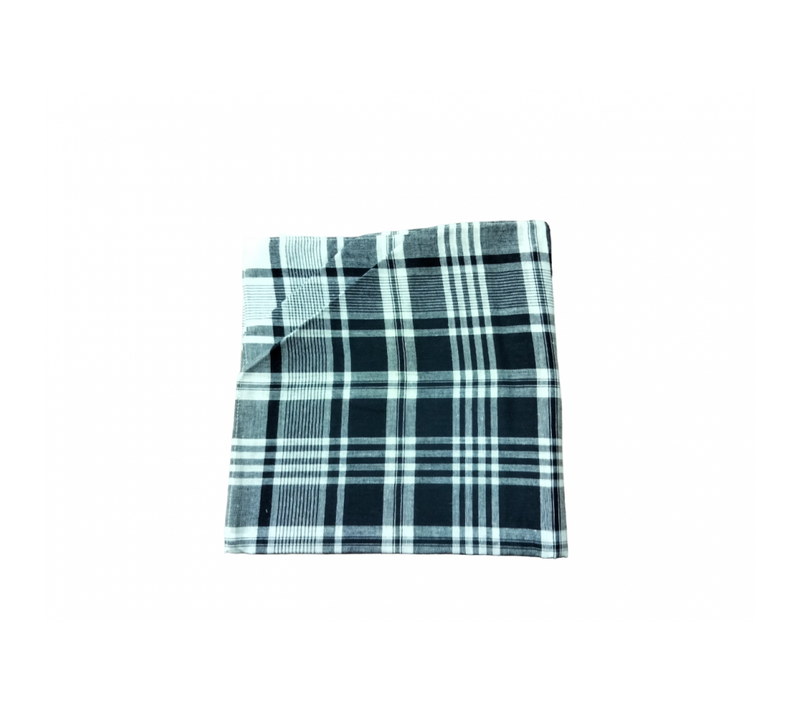 Lot De 6 Mouchoirs De Travail Grands Carreaux Bleu Et Blanc - 100% Coton - Doux Et écologique -