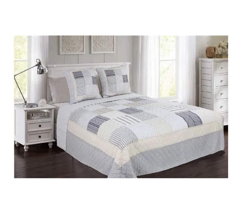 Couvre Lit Rayons Douceur 005 230x250cm + 2 Taies 65x65cm